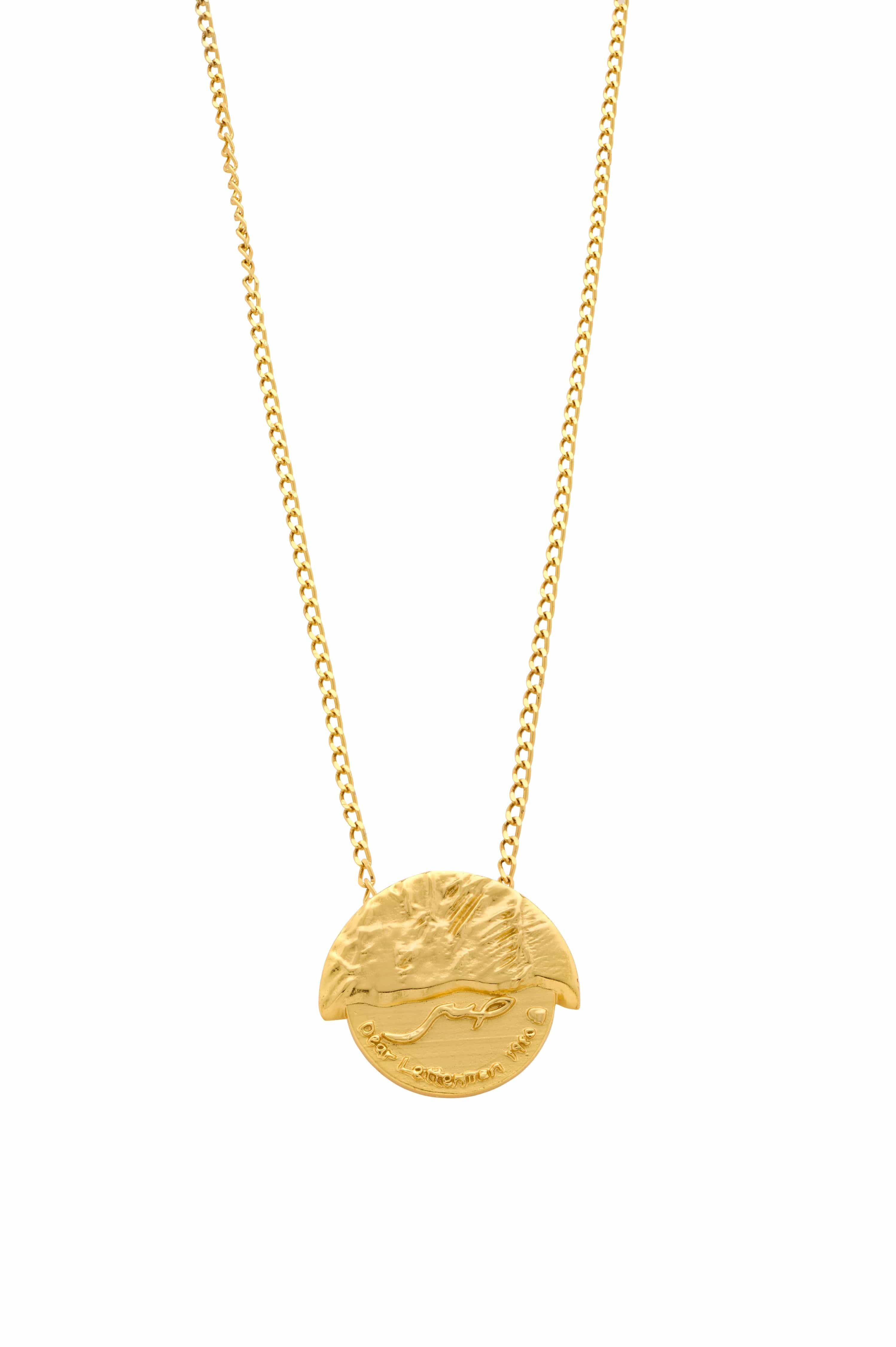 Dear Letterman Necklace Naaz Gold Necklace
