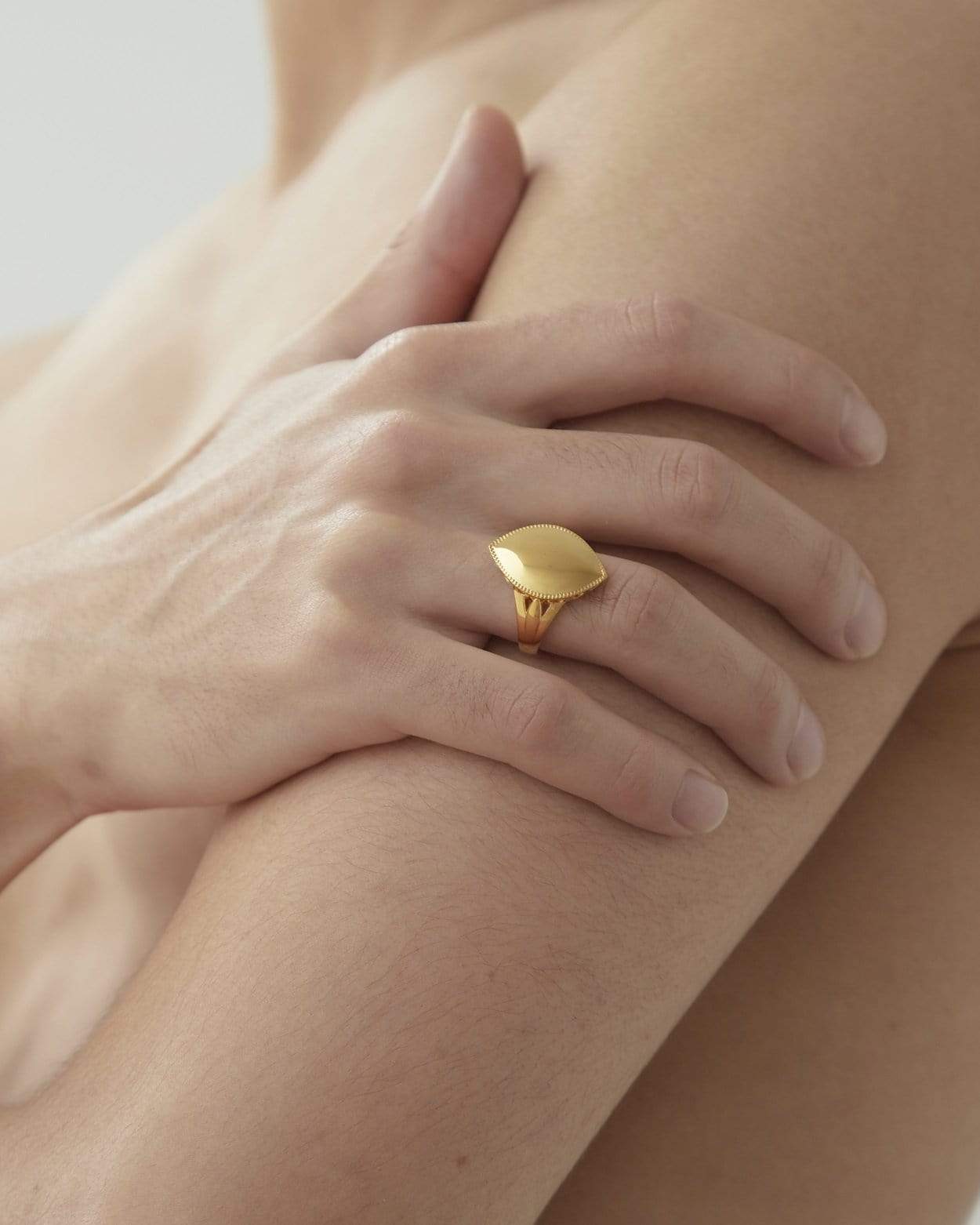 Dear Letterman Ring Aahil Gold Ring