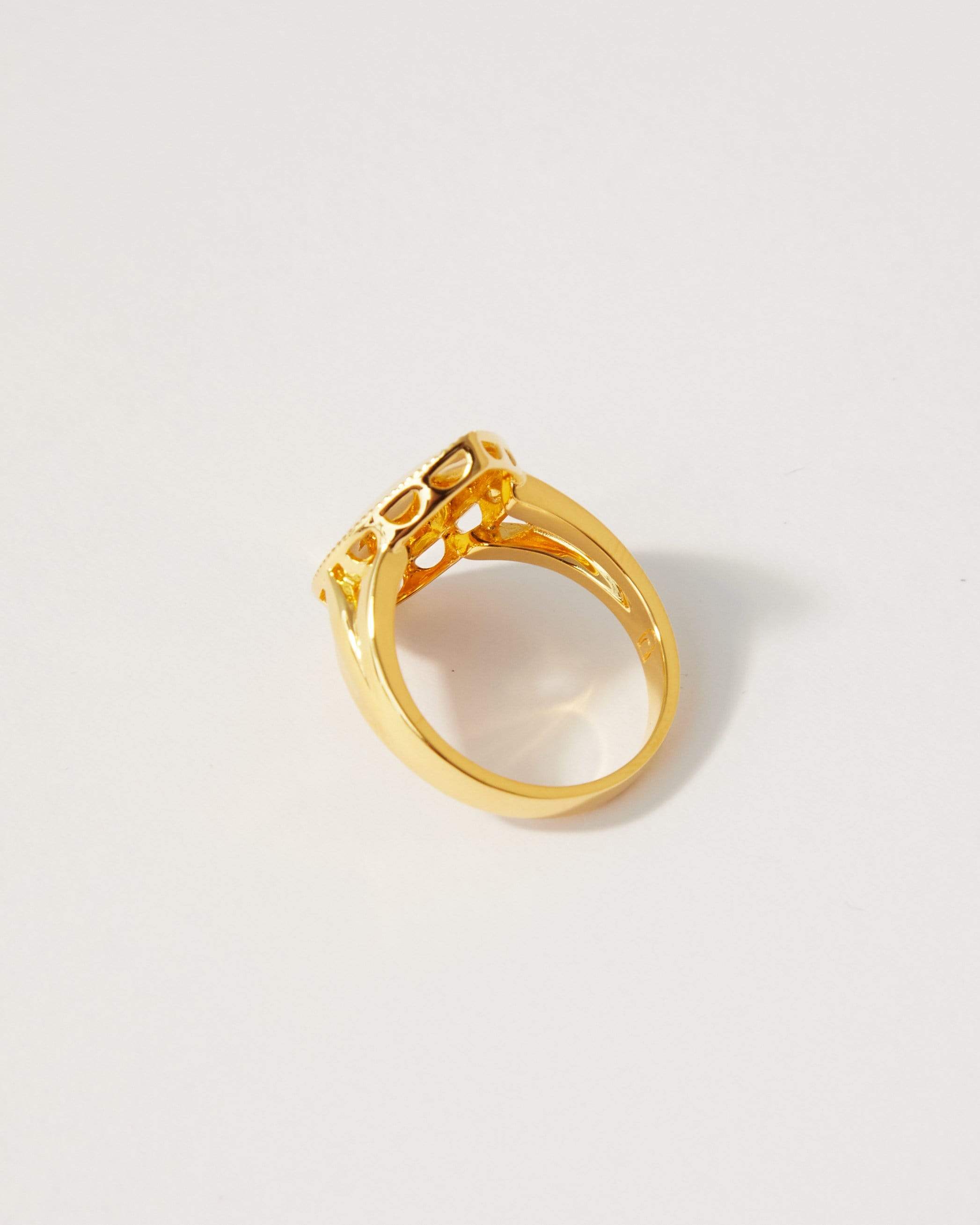 Dear Letterman Ring Aahil Gold Ring