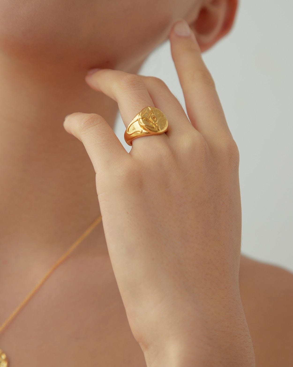 Dear Letterman Ring Ayan Gold Ring