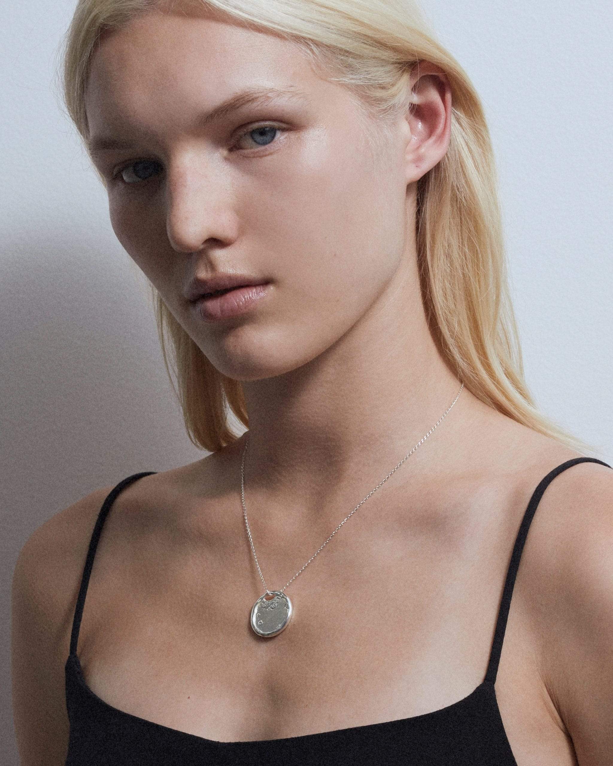 Dear Letterman Necklace Hel'm Silver Necklace