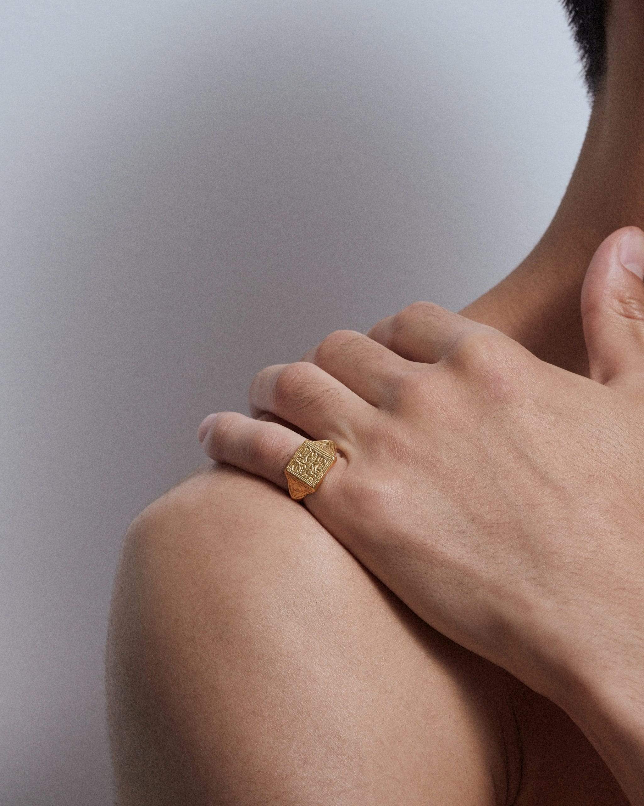 Dear Letterman Ring Malik Gold Ring
