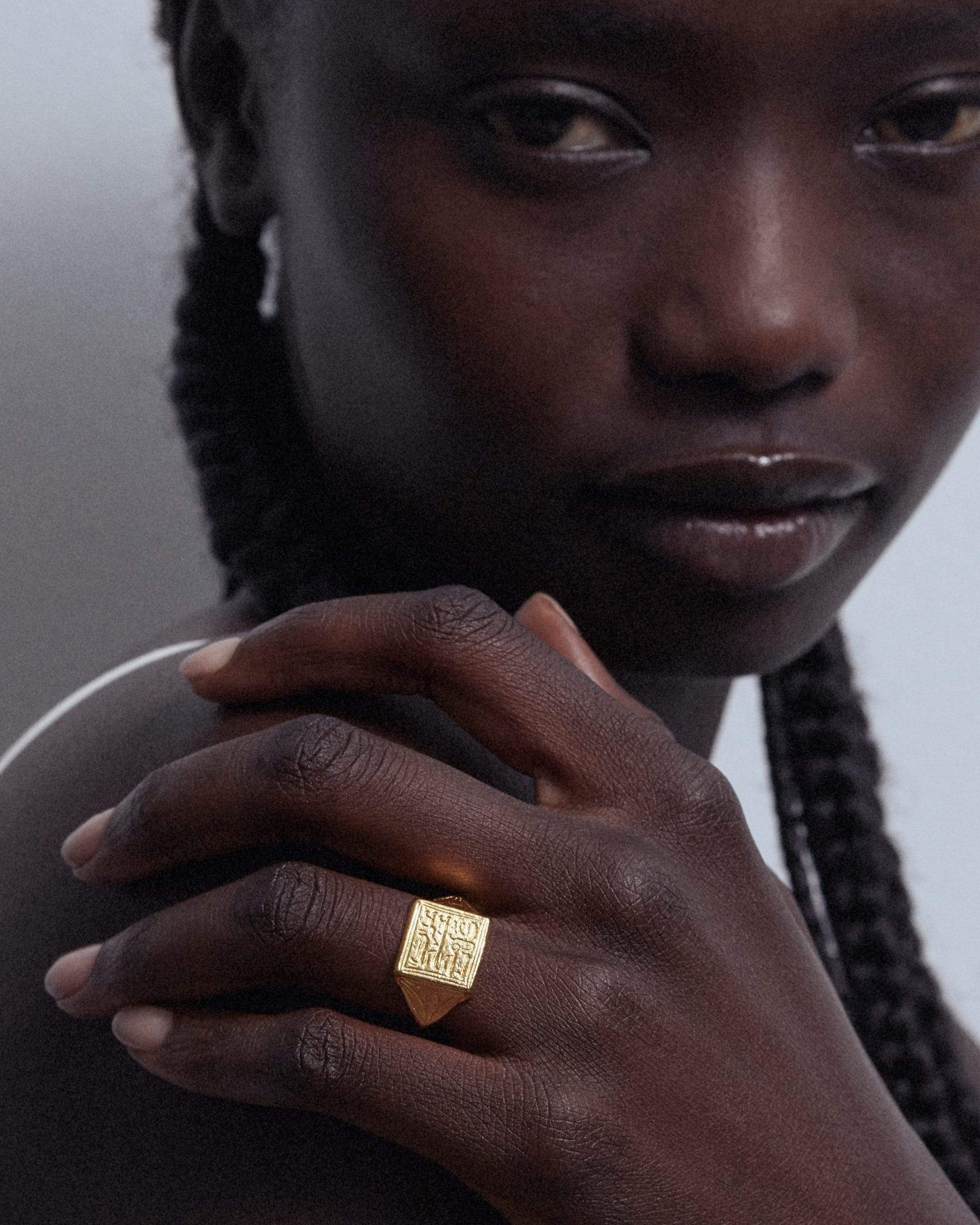 Dear Letterman Ring Malik Gold Ring