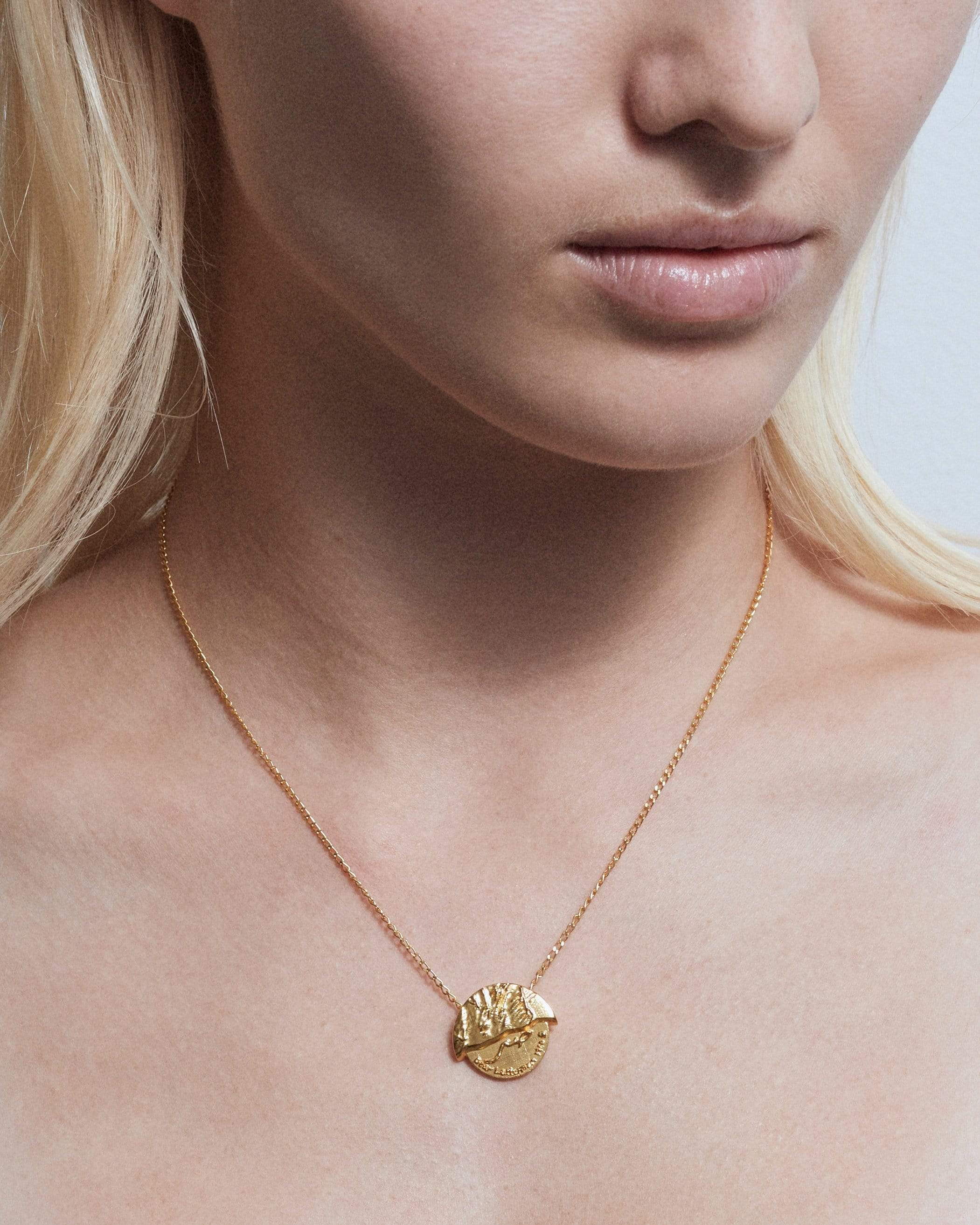 Dear Letterman Necklace Naaz Gold Necklace