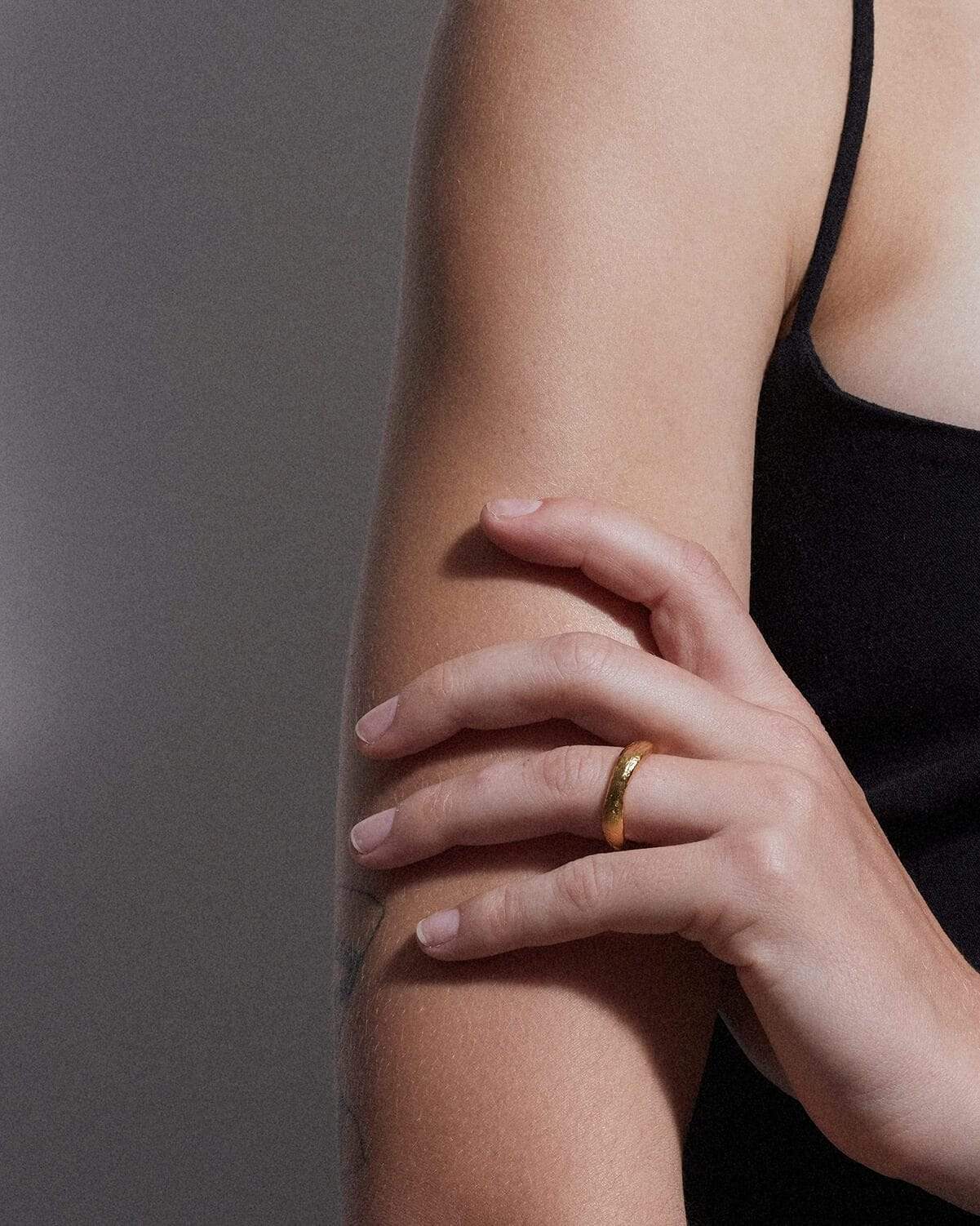 Dear Letterman Ring Nadim Gold Ring