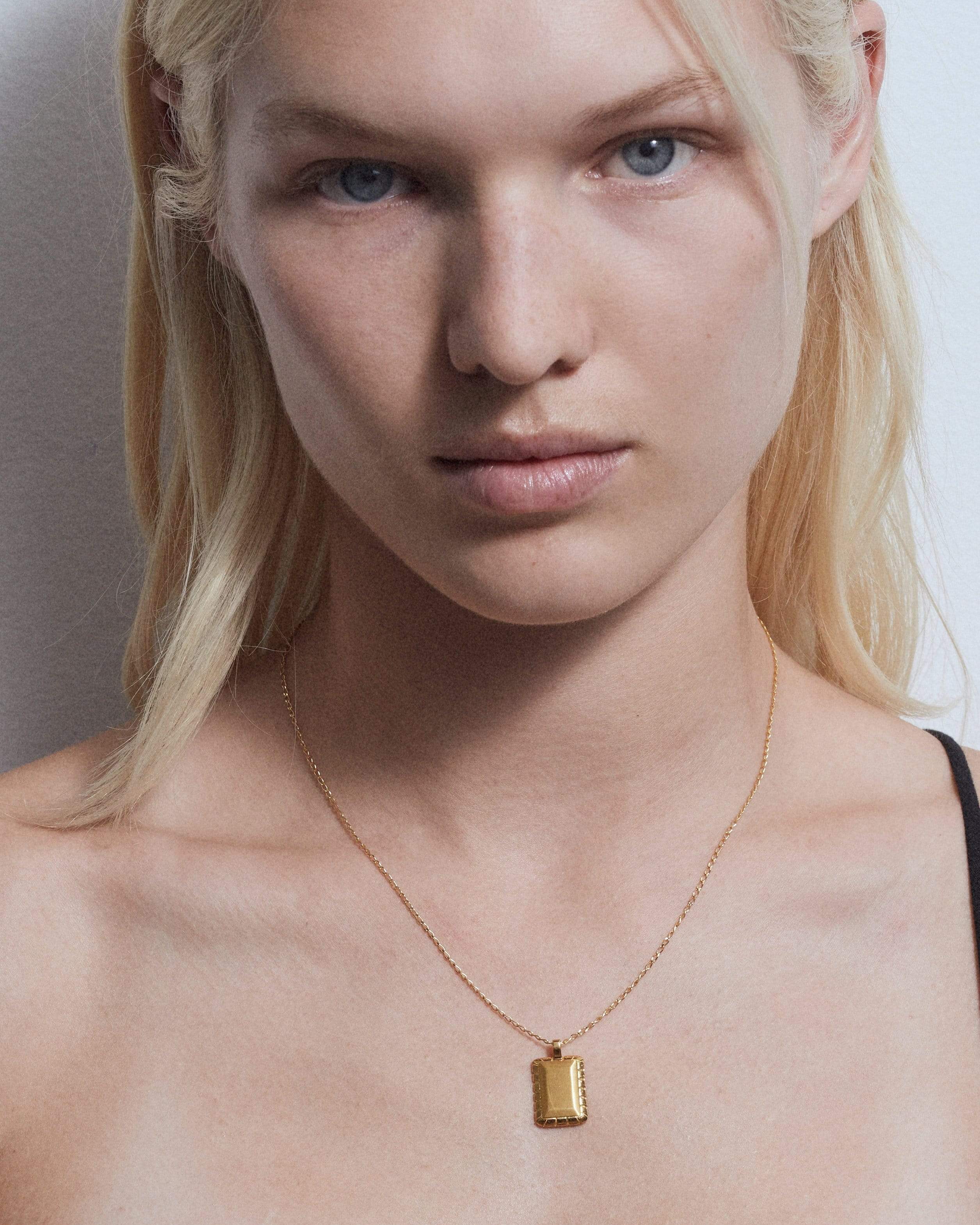 Dear Letterman Necklace Nadra Gold Necklace