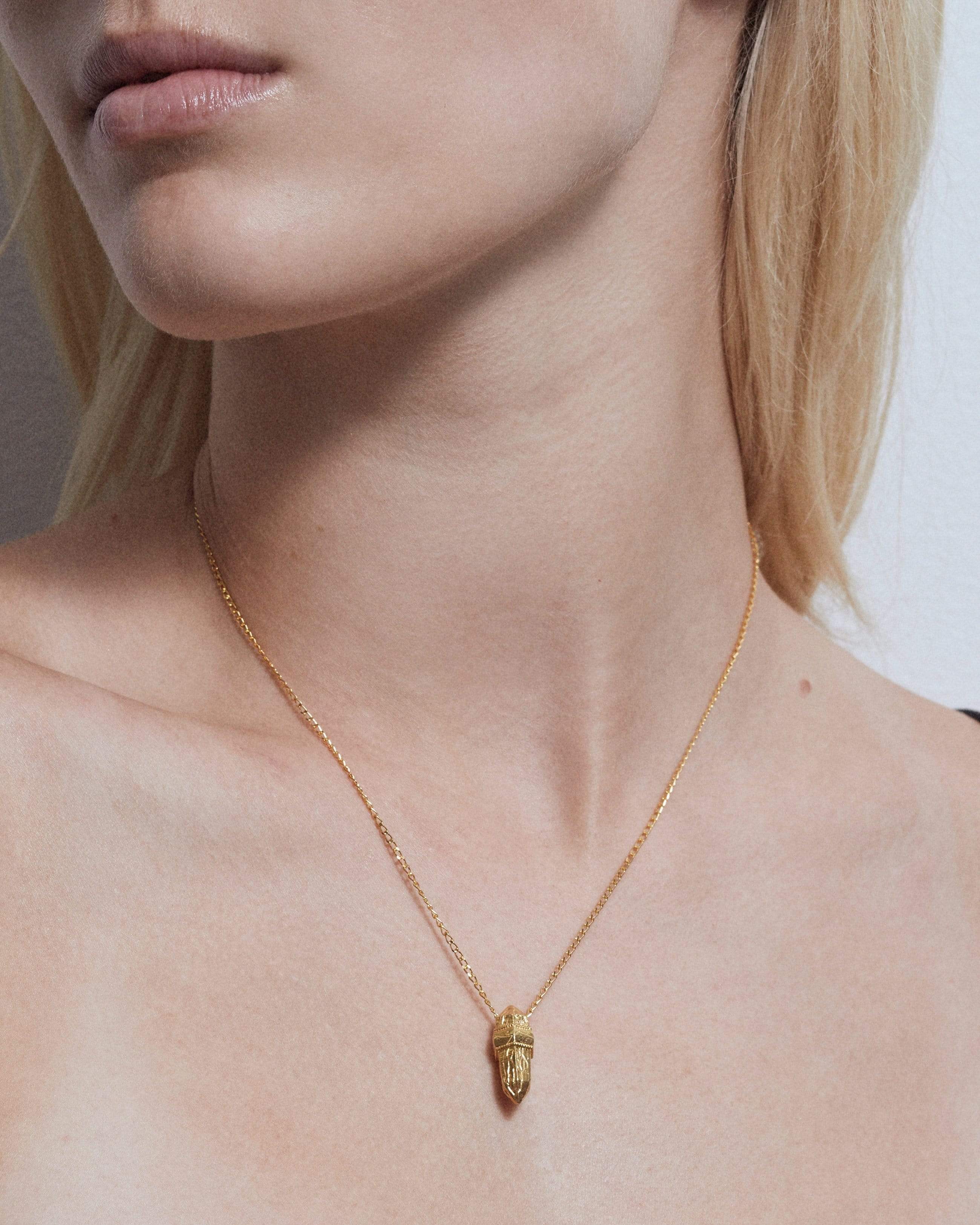 Dear Letterman Necklace Nayab Gold Necklace