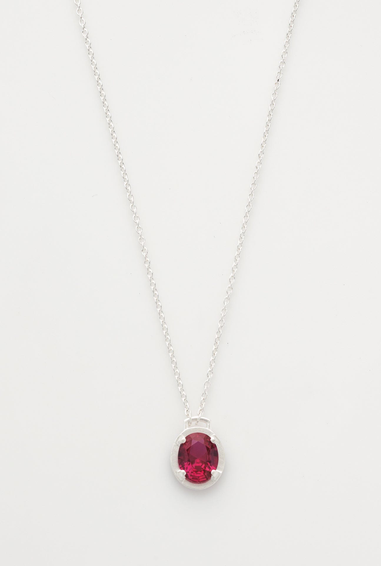 Dear Letterman Necklace 45cm Necklace / Ruby / 925 Sterling Silver Amer Necklace