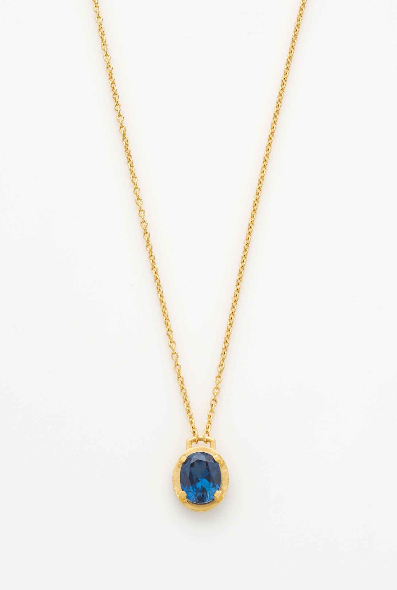 Dear Letterman Necklace 45cm Necklace / Sapphire / 24ct Gold Vermeil Amer Necklace