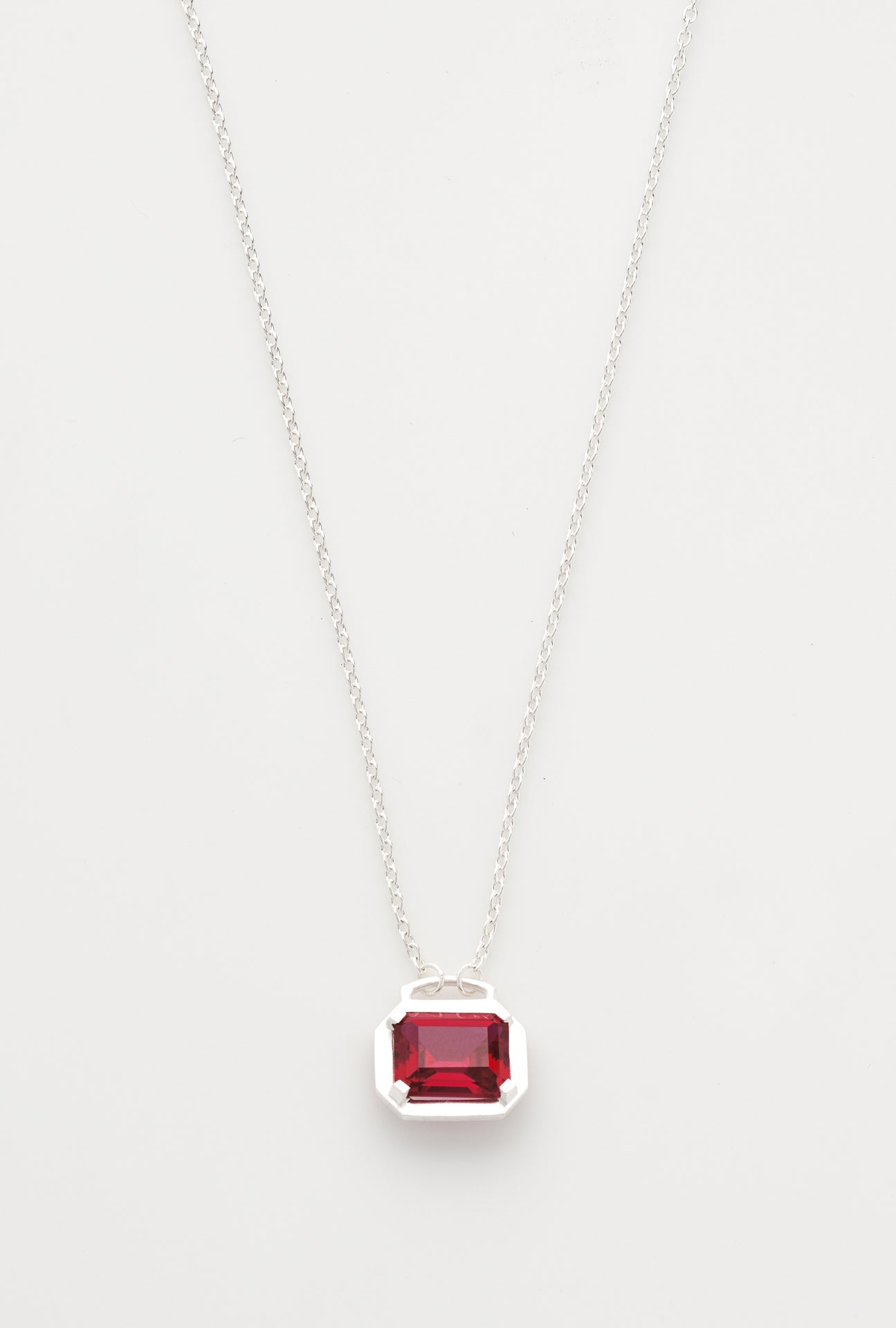 Dear Letterman Necklace 45cm Necklace / Ruby / 925 Sterling Silver Joud Necklace