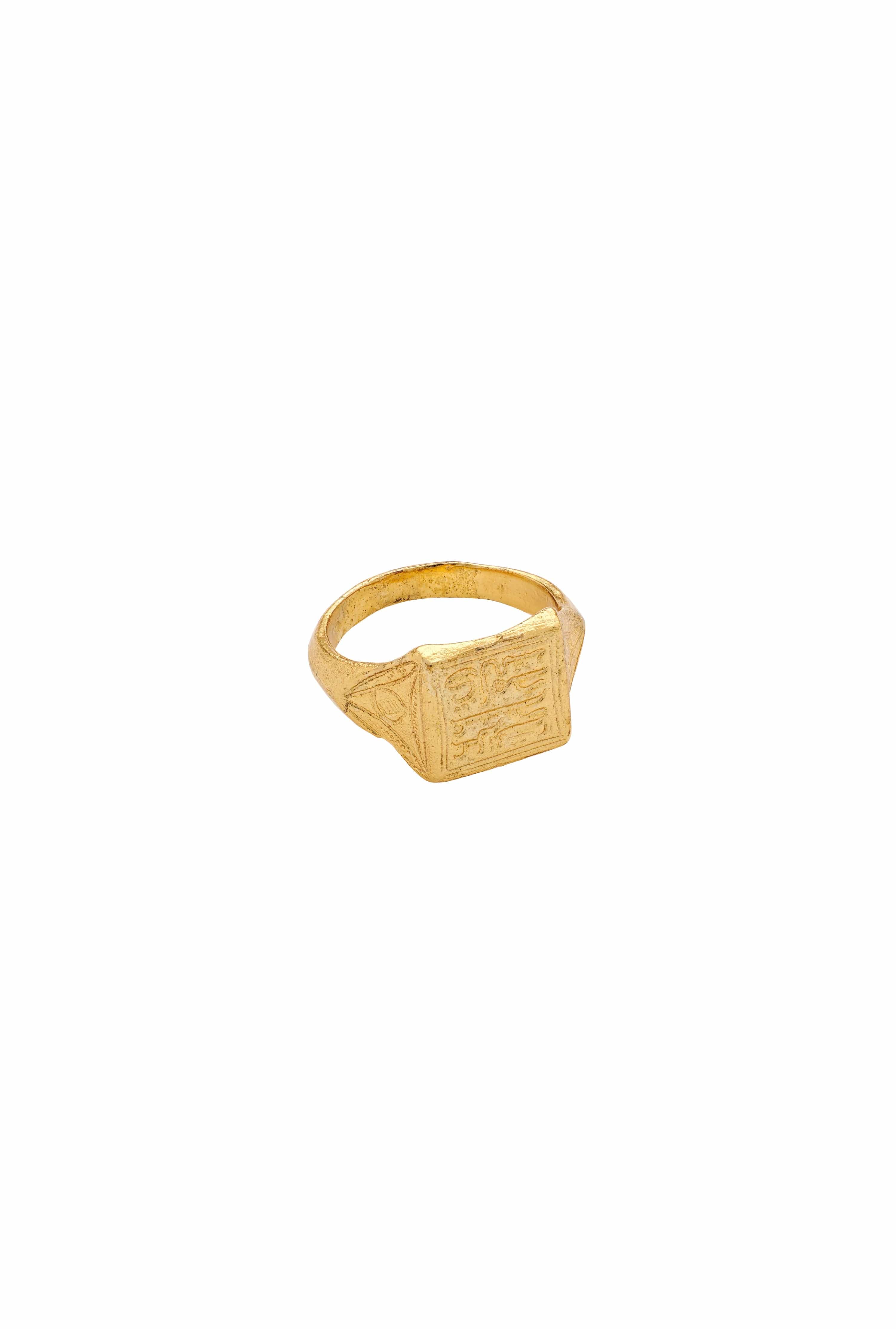 Dear Letterman Ring Malik Gold Ring