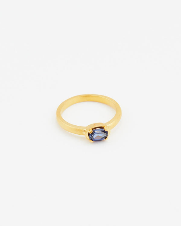 Dear Letterman Ring K ( XS ) / Sapphire / 9ct Gold Amer Sapphire Ring