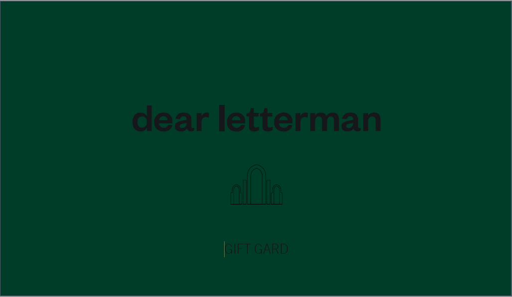 Dear Letterman $10.00 Dear Letterman Gift Card