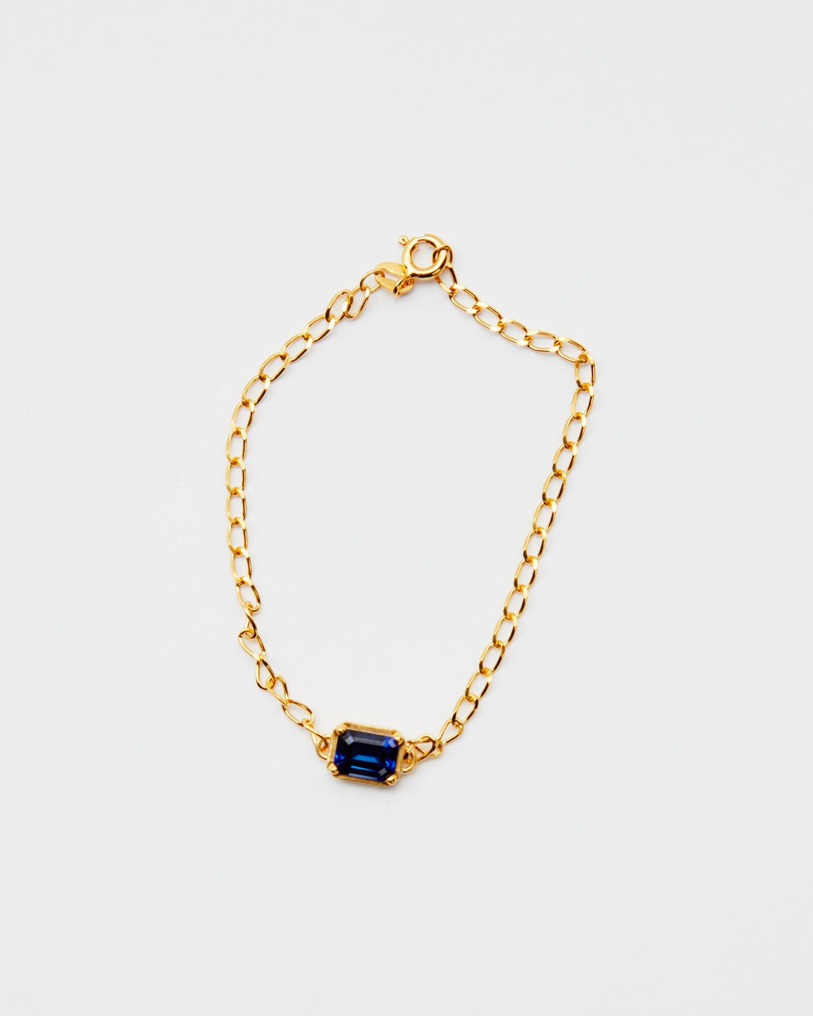 Dear Letterman One Size / Sapphire / 9ct Gold Joud Sapphire Bracelet