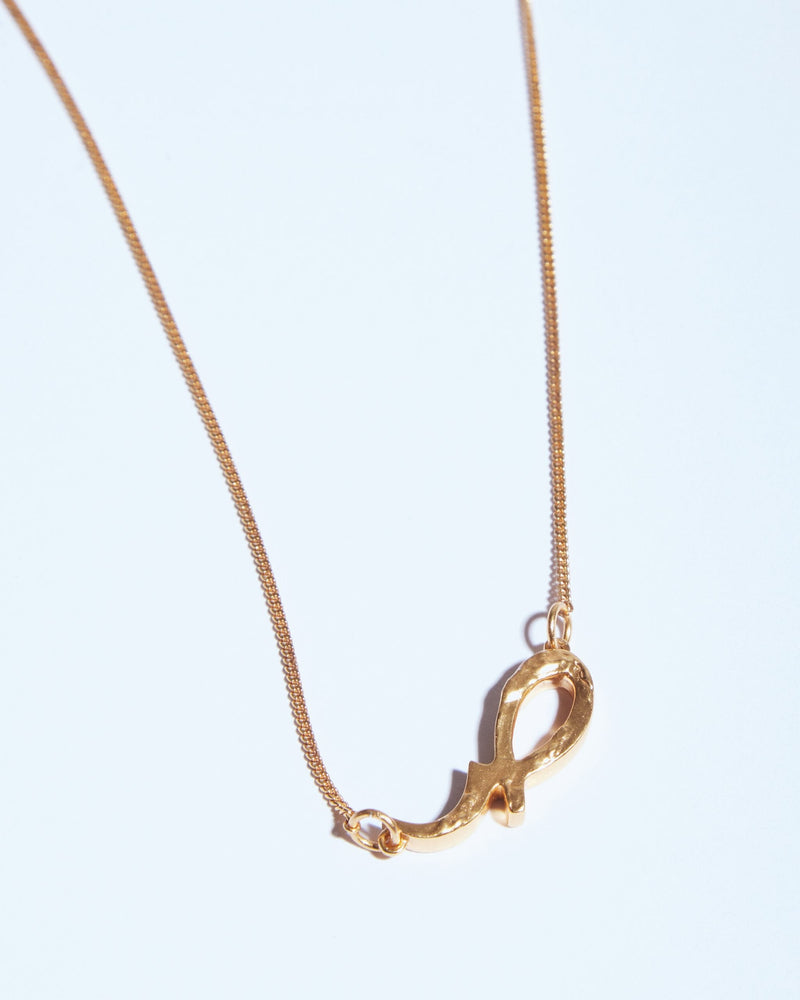 Dear Letterman Necklace 45cm Sabr Gold Necklace