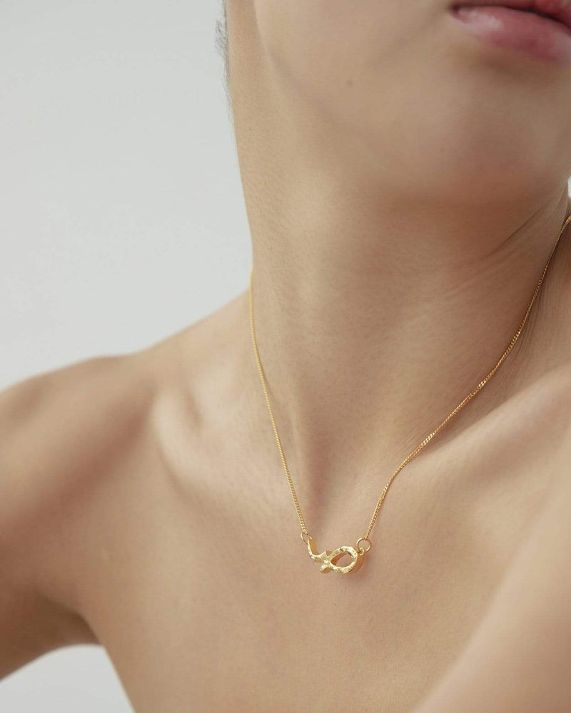 Dear Letterman Necklace Sabr Gold Necklace